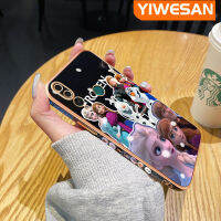 YIWESAN เคสสำหรับ Huawei Y9นายก2019 P สมาร์ทเคสลายการ์ตูนเอลซ่าใหม่เคสซิลิโคนชุบหรูหราทันสมัยเคสกันกระแทกฝาหลังป้องกันเลนส์กล้องเคสนิ่ม