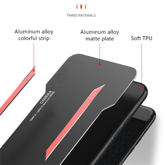 Roazic for huawei nova 5t phone case metal frosted back shell soft tpu - ảnh sản phẩm 5