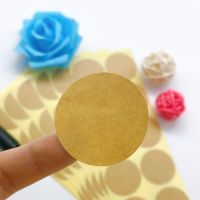 100PCS/Lot New Vintage Blank Round Kraft seal Sticker for Handmade Products 35mm Round Gift sealing sticker DIY note label Stickers Labels