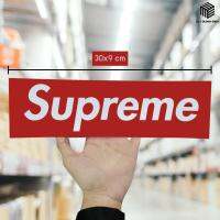 มาใหม่ ถูกมากก ตามคำขอ !! สติ๊กเกอร์ Supreme ติดอะไรก็ดูดี PVC กันน้ำอย่างดีพร้อมเคลือบ ถูกที่สุด ขนาด 30x9 CMสินค้าพร้อมส่ง (DIY-037)