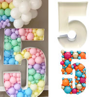 73cm Blank Giant Number 1 2 3 4 5 Balloon Filling Mosaic Frame Balloons Stand Kids s Birthday Anniversary Party Decor