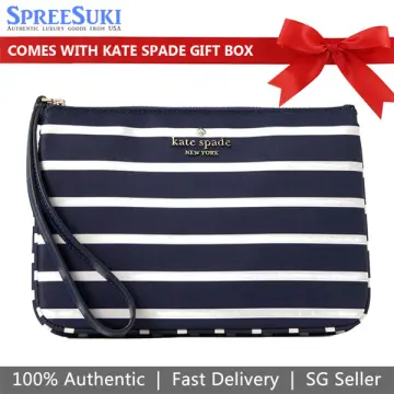 Kate Spade New York Chelsea The Little Better Nylon Parisian Crossbody Bag,  Navy Stripe