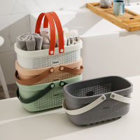 Bath Drain Basket Portable Storage Basket Bath Basket Rattan Plastic Bathroom Storage Box Snack Cosmetic Wash Storage Box