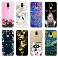 For Samsung Galaxy J8 2018 Case SM-J810F Soft Silicone Cute Painted Phone Cover For Samsung J8 Casing 6.0