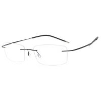 HDCRAFTER Mens Lightweight Titanium Rimless Eyeglasses Frames Prescription Optical Glasses Frame for women Frameless Frames