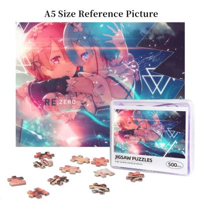 Re Life In A Different World From Zero Rem (4) Wooden Jigsaw Puzzle 500 Pieces Educational Toy Painting Art Decor Decompression toys 500pcs