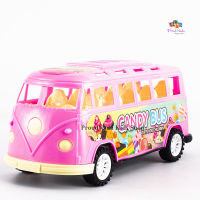 ProudNada Toys ของเล่นเด็ก รถโฟล์ค รถบัส รถตู้ ขนมหวาน DONGYE TOYS CANDY BUS NO.595-11A