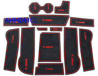 รถ Anti-Dirty Pad ประตู Groove Gate Slot Cup Storage Pad Anti-Slip Mat สำหรับ T-Cross