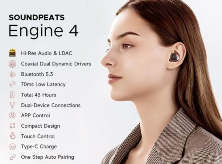 soundpeats-engine-4หูฟังหูฟังบลูทูธไร้สาย-หูฟังลดเสียงรบกวนเสียงคุณภาพสูง