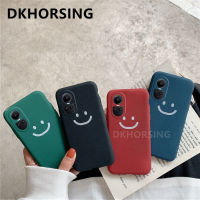 DKHORSING ผิวสัมผัสปลอกอ่อนสำหรับ OPPO Reno 10 / Reno10 Pro / Reno 10 Pro + เคสโทรศัพท์เคลือบลายรอยยิ้มน่ารัก Oppo Reno 10 5G 2023 Reno 10Pro Plus 5G