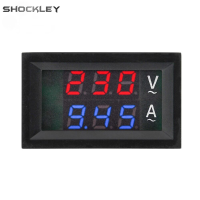 Shockley 100A AC50-500V 50A 10ALED AC แรงดันจอแสดงผลดิจิตอลคู่และแอมป์มิเตอร์หัวหม้อแปลง