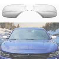 Rearview Mirror Cover Decoration Trim for Dodge Charger 2010-2021 Chrysler 300C 2011-2021 Kits ABS Black