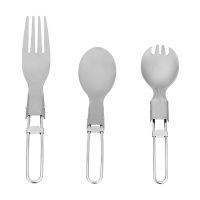 Titanium Folding Spoon Spork Outdoor Tableware Outdoor Camping Cookware Folded Flatware for Camping Picnic