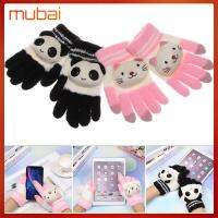 MUBAI Girl Women Winter Warm Touch Screen Cartoon Knit Gloves Full Finger Mittens Panda Cat Rabbit