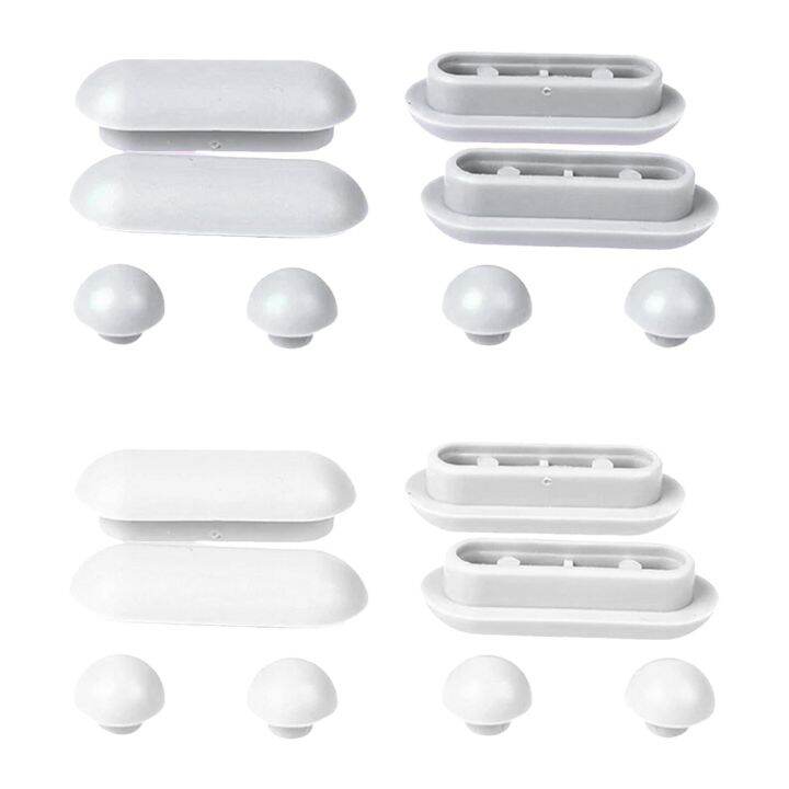 Toilet Seat Bumpers Replacement Kit Snap in Attachment Pads for Home