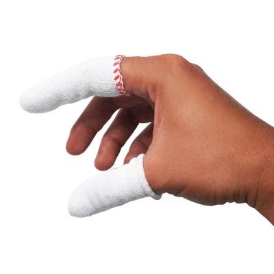 ถุงนิ้วผ้า ป้องกันนิ้วของคุณจากความร้อน หรือขณะการทำงานขัดต่างๆ ทำจากผ้าฝ้าย สวมใส่สบาย (1 แพ็ค มี 100 ชิ้น)