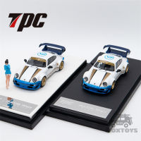 TPC 1:64 RWB964สีขาวมุก/รถโมเดล Diecast หรู