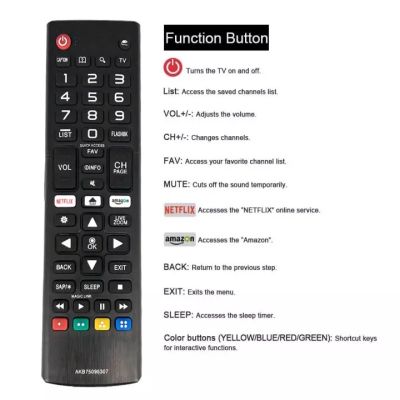 LG AKB75095307 Replace the LG 99% TV model remote control Smart TV Remote Control CO D Wireless Universal Remote Control for LG Smart LCD TV AKB75095307