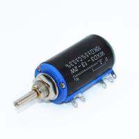 1pcs WXD3-13-2W 103 Shaft Dia 10K Ohm Rotary side Multiturn Potentiometer