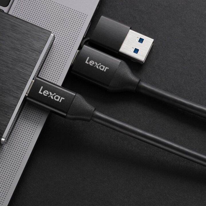 lexar-สายสายเคเบิลข้อมูล2-in-1-usb-3-2-gen-2-type-c-15w-ความเร็วสูง-re-10gbps-double-inter-2000mb-s-สายชาร์จ