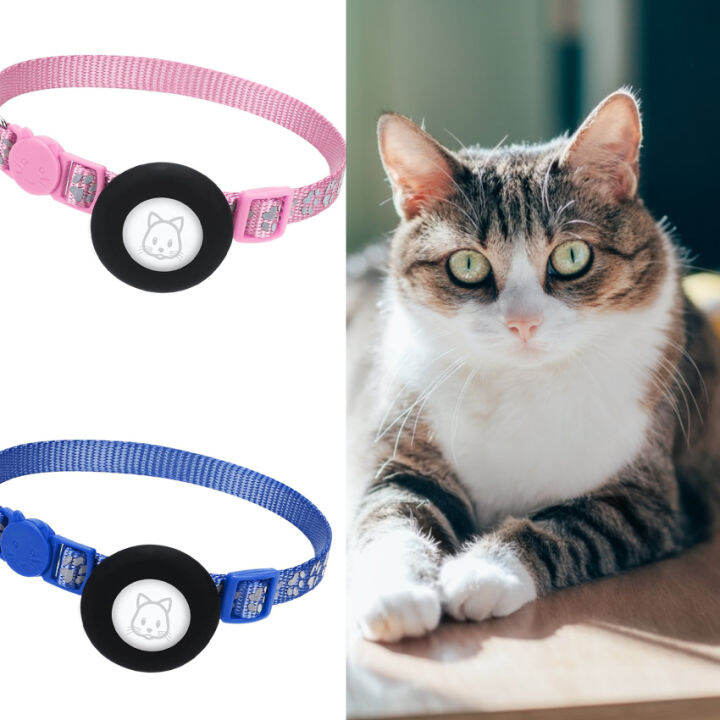 7 Color Cat Collar, Air Tag Cat Collar with Safety Buckle and Bell