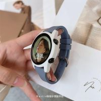 สายนาฬิกาข้อมือซิลิโคน พร้อมเคสป้องกัน PC สําหรับ Samsung Galaxy Watch 4 5 【QYUE】