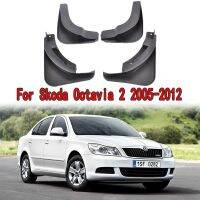 JHTJHNDTGFJHND 1ชุดรถ Mud Flaps สำหรับ Skoda Octavia 2 Saloon Estate Combo 2005-2012 Mudguards Splash Guards Fender Mudflaps อุปกรณ์เสริม