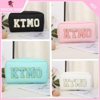 Tas Kosmetik ปักลายตัวอักษรกันน้ำสำหรับร้านค้า RVGCHC เครื่องอาบน้ำความจุขนาดใหญ่กระเป๋าเก็บของการเดินทาง