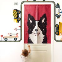 2023 England Cats Animal Dog Linen Door Curtain Norn Bedroom Kitchen Curtains Home Decoration Entrance Customizable Curtain