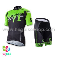 ชุดจักรยานแขนสั้นทีม Cannondale 15 (05) สีเขียวดำ 71