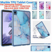 Casing Tablet หินอ่อนสำหรับแท็ปซัมซุง A7 Lite 8.7 เคส T225 T220แท็ปซัมซุง A 8.0 2019 T290 T295 T297นุ่ม TPU ฝาหลังทาสีหินอ่อน