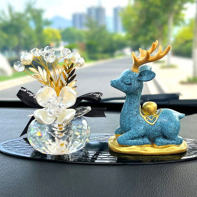 Deer Car Ornaments Car Interior Supplies High-End Creative Womens Entry Ping An Car Ornaments 2022 New