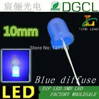 【⊕Good quality⊕】 gaqiugua6 10มม. Led กลม465-475nm สีฟ้ากระจาย Led 3.0-3.5V ไดโอด2ขา