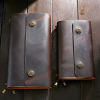 Leather Notebook Retro Leather Notepad Creative Double Snap Hand Account Book Diary Travel Office School Agenda Stationery Gift