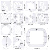 13 Type Acrylic Free-Motion Quilting Template Ruler Sewing Machine Templates DIY Quilting  Ruler for Sewing Quilting Designs 1PC Quilting