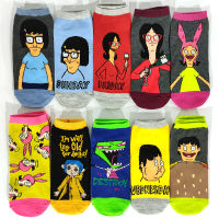 510 PairsPack Happy Funny Ankle Cartoon Casual Socks Low Cut Movie Cartoon Character Fuzzy Socks