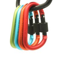 （AT） Paracord 8Cm Aluminium Carabiner Chain Clip Rotary Lock D Ring Buckle Key Ring Hooks