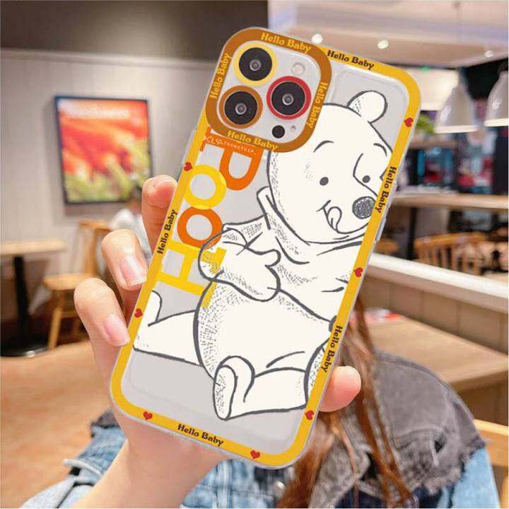 สินค้าใหม่ในสต็อก-diseny-winnie-the-pooh-เคสโทรศัพท์สำหรับ-iphone-11-12-13-mini-pro-max-14-pro-max-case-shell