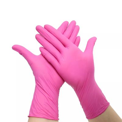 50/100PCS Nitrile Gloves Disposable Vinyl Graden Household Baking