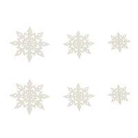 12PCS Christmas Card Paper Three-Dimensional Snowflake Rope Pendant Shopping Mall Shop Window Hanging