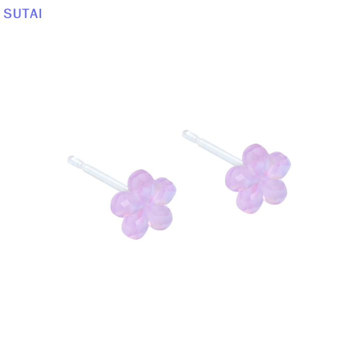 lowest-price-sutai-ต่างหูเม็ดเดี่ยวสีลูกกวาด1คู่ต่างหูดอกไม้เรซินสำหรับผู้หญิงงานเลี้ยงใหม่ของขวัญเครื่องประดับที่ดี