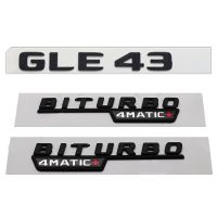 3D ABS Black Car Rear Trunk Badge Letters Sticker Logo GLE43 4MATIC Emblem For Mercedes GLE 43 AMG W166 W167 C292 Accessories