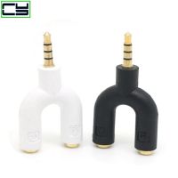 3.5mm Stereo Y Splitter Audio Male to 2 Female Mic Headset Jack Plug Adapter New