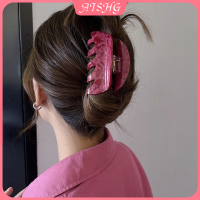 AISHG คลิปผมอะซิเตตพัด Fuchsia ขนาดกลางสำหรับผู้หญิงอารมณ์เกาหลีอเนกประสงค์,เครื่องประดับผมที่หนีบผมปากปลาฉลามกลางแจ้ง