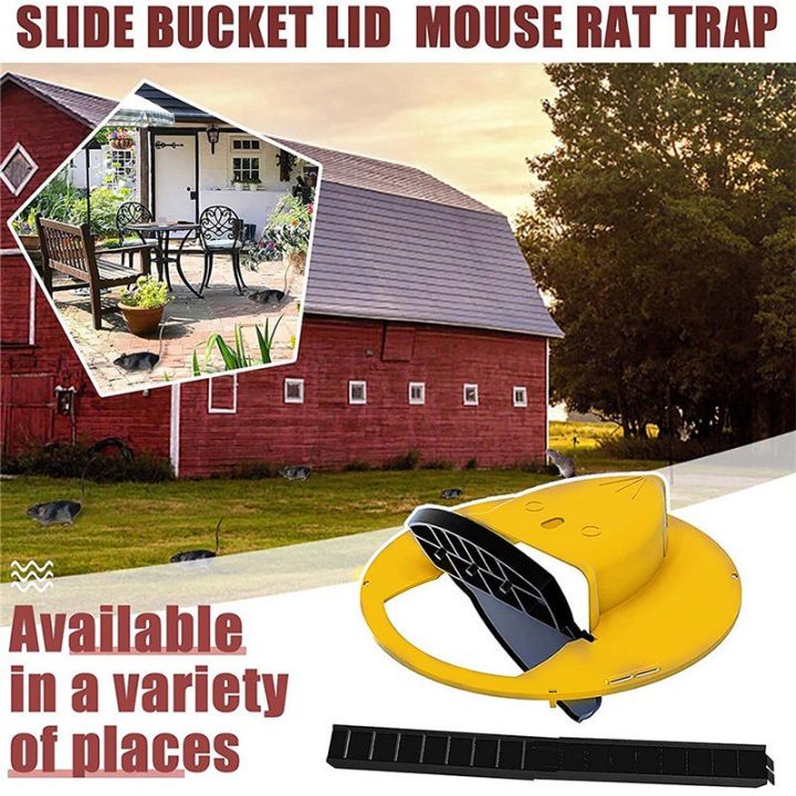 Mouse Rat Trap Flip N Slide Mouse Trap Bucket Catcher Mousetrap Slide  Bucket Lid