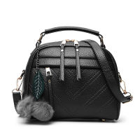 Yogodlns Luxury Embroidery thread Handbag Female PU Leather Shoulder Bag Hair Ball Crossbody Bag Trendy New Square Bag Purse sac