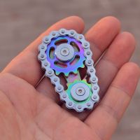 Stainless Steel Sprockets Flywheel Fingertip Gyro Sprockets Chains EDC Metal Decompression toys Roadbike Spinner DIY