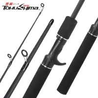 1.6M 1.8M 2.1M Black Lure Fishing Rod Super Strong FRP Jigging Rod Spinning/Casting Pole Freshwater Saltwater