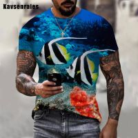 The Underwater World Fish Design 3D Printed T-shirt Men Women Summer Fashion Casual Short Sleeve Streetwear Oversized Tops