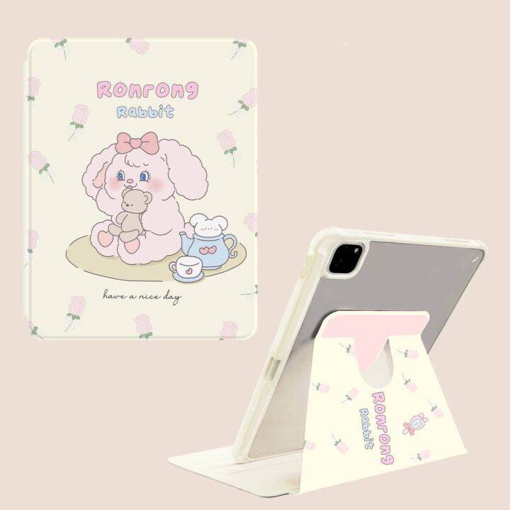 เคสอะคริลิค-ลายกระต่ายน่ารัก-สําหรับ-ipad10th-mini6-ipad5-6-7-8-9-air-air2-air3-air4-air5-10-9-นิ้ว-pro10-5-ipad10-2-นิ้ว-pro11-pro12-9-2018-2020-2021